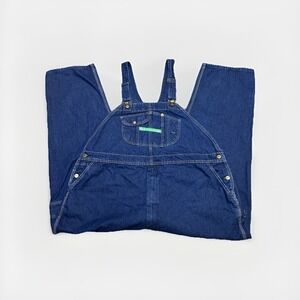 VTG Big & Tall Key Imperial Denim Bib Overalls Men's W50 L30 Blue Jean Workwear